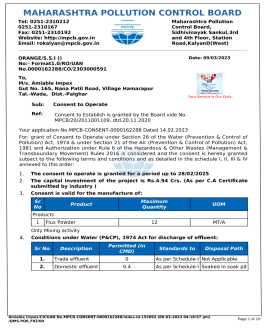 Pollution Control Certificate