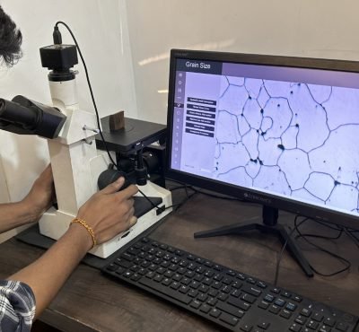 Microscope test for weld microstructure